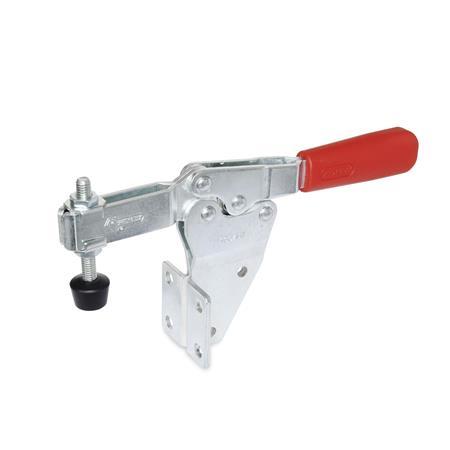 Horizontal Toggle Clamps with vertical base and safety lock - EH